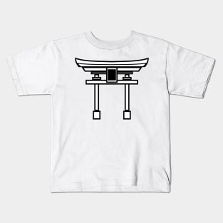 torii gate (white) Kids T-Shirt